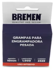 GRAMPAS 10MM X 1000 UN P/PESADA BREMEN #