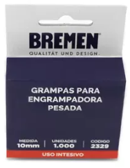 GRAMPAS 10MM X 1000 UN P/PESADA BREMEN