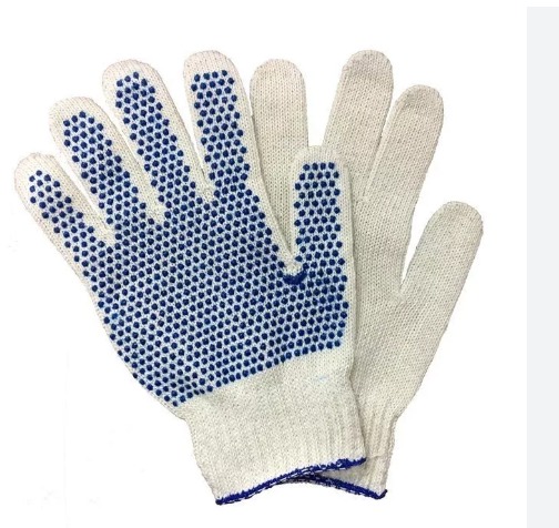 GUANTES DE TRABAJO MOTEADO DE ALGODÓN #