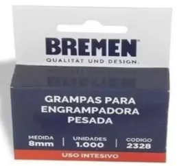 [BREMEB8BTTCFH] GRAMPAS 8MM X 1000 UN P/PESADA BREMEN