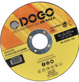 [DOGO9J032FKV] DISCO P/ACERO E INOX 115x1.6x 22.2 DOGO